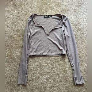 Missguided Petite Long Sleeve Crop Top Size US 6